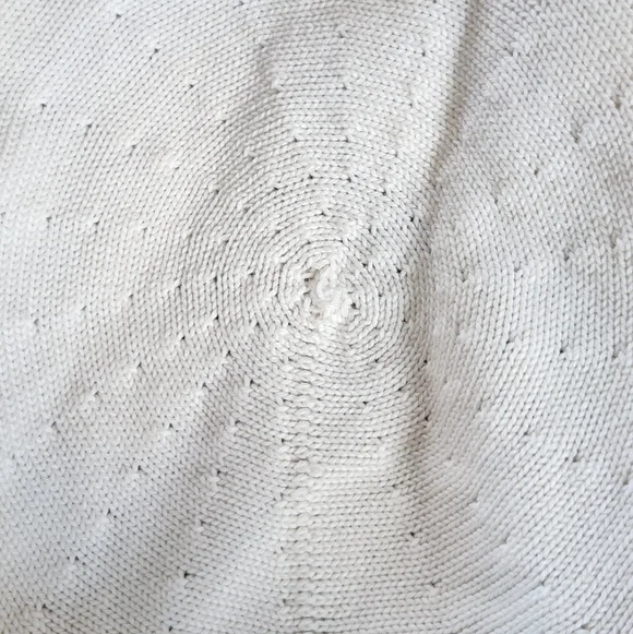 Parkhurst Cream Women's Cotton Knit Hat with Floral Detail Vintage Styled New - Picture 8 of 10